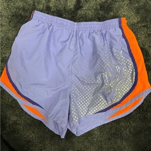 Nike Women's Purple and Orange Athletic Shorts